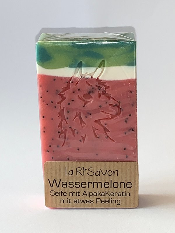 Alpaka-Keratin Seife - "Wassermelone"
